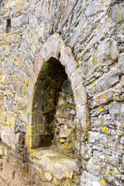 Talley, Galler 'deki eski manastır Talley Abbey' i harap etti. Yüksek kalite fotoğraf