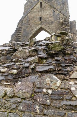 Talley, Galler 'deki eski manastır Talley Abbey' i harap etti. Yüksek kalite fotoğraf