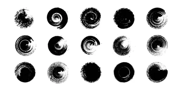 Illustration Vectorielle Contexte Texte Ensemble Bannières Isolées Tracées Par Grunge — Image vectorielle