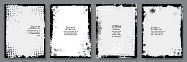 Vector Grunge Overlay Handgetekende Abstracte Frame Set Inkt Penseelstreken Puinhoop — Stockvector