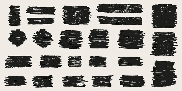 Illustration Vectorielle Bandes Marquantes Surbrillance Noires Isolées Sur Fond Blanc — Image vectorielle