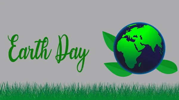 International Earth Day Background Design Illustration Free Space Text — Stock Photo, Image