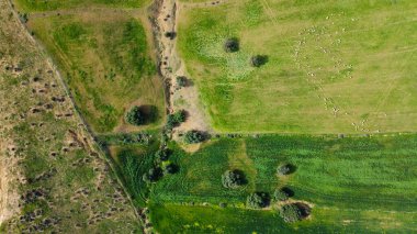 İspanya kırsalının nefes kesici hava manzarası