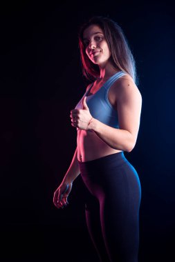 photo evening with a young female athlete