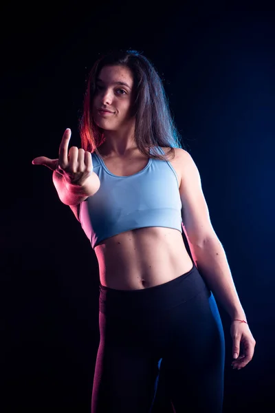 photo evening with a young female athlete