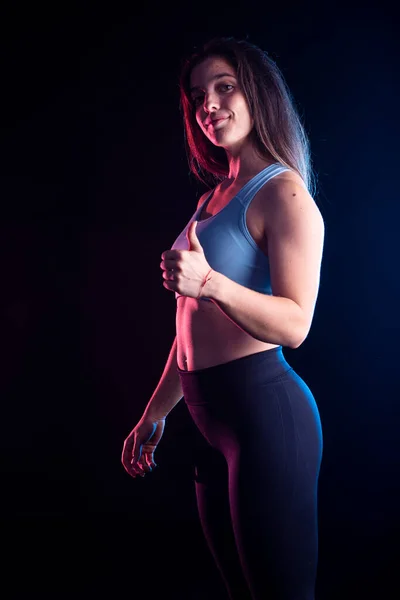 photo evening with a young female athlete