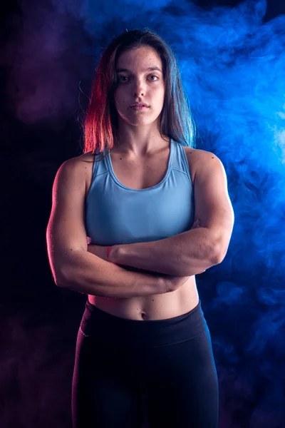 photo evening with a young female athlete