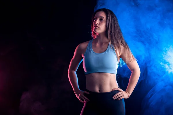 photo evening with a young female athlete