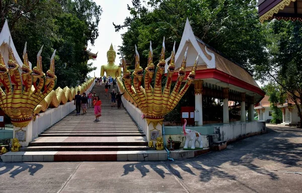 Tajlandia Pattaya Lutego 2018 Wielka Świątynia Buddy Wzgórzu Pratamnak Mieście — Zdjęcie stockowe