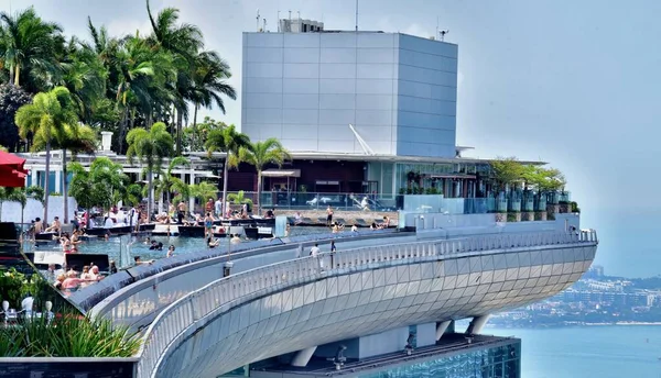 Madárszemek Kilátás Singapore City Városkép Szingapúrban — Stock Fotó