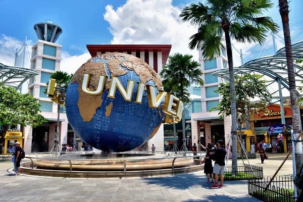 Sentosa Singapore February 2019 People Visiting Popular Tourists Destination Singapore — Stock Photo, Image