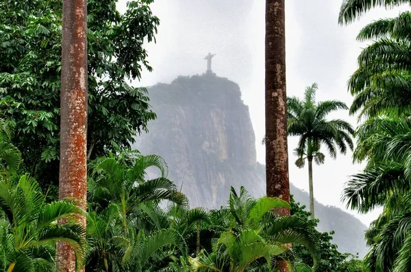 Brazílie Rio Janeiro Červen 2015 Pohled Sochu Ježíše Krista Vrcholu — Stock fotografie