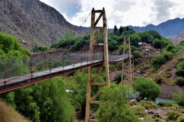 Tourists visiting mendoza river is a river in the province of Mendoza, Argentina.