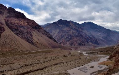 beautiful nature landscape of Andes mountains in Chile