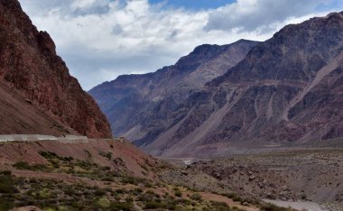 beautiful nature landscape of Andes mountains in Chile