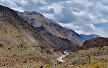 beautiful nature landscape of Andes mountains in Chile
