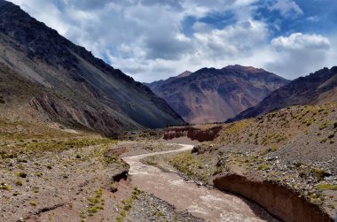 beautiful nature landscape of Andes mountains in Chile