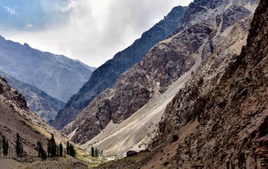 beautiful nature landscape of Andes mountains in Chile