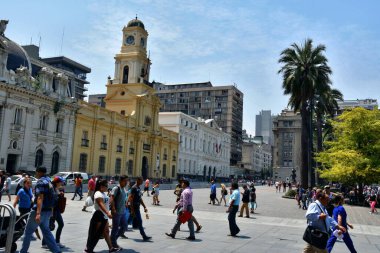 View on Santiago de Chile downtown during summertime