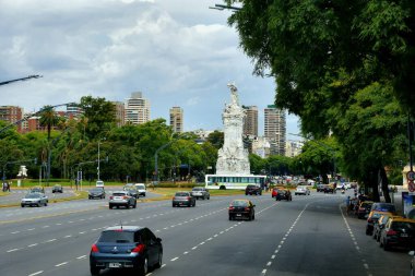 Buenos Aires, Argentina - January 24, 2017: Urban panoramic view of the modern downtown with skyscrapers in the city of Buenos Aires, Argentina