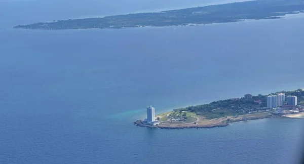 stock image Areal view of Puerto Princesa city at Palawan island, Philippines.