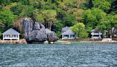 Rocks formation and mountains at El Nido, Palawan island, Philippines