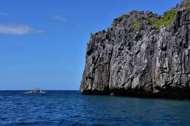 Rocks formation and mountains at El Nido, Palawan island, Philippines