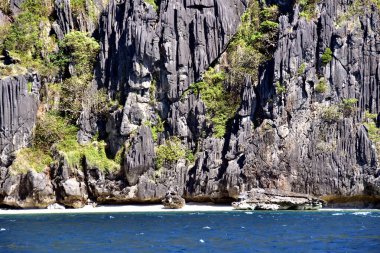 Rocks formation and mountains at El Nido, Palawan island, Philippines