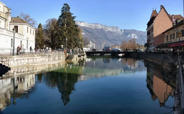 France Annecy February 2023 Beautiful View Historical City Center Wintertime — Stock Photo, Image