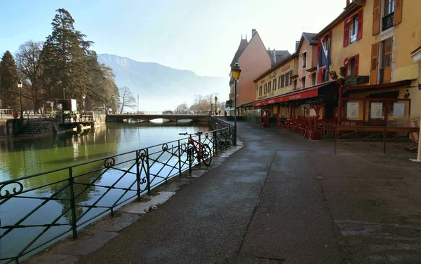 Франция Анси Февраля 2023 Года Красивый Вид Исторический Центр Города — стоковое фото