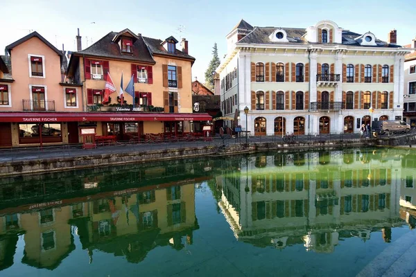 Франция Анси Февраля 2023 Года Красивый Вид Исторический Центр Города — стоковое фото
