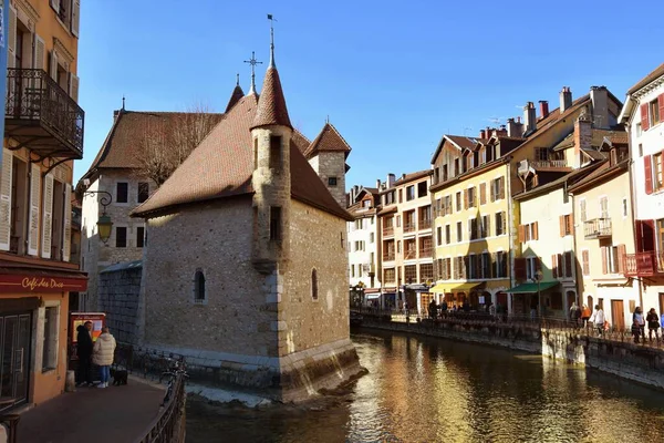 Annecy Haute Savoie France February 2023 View Palais Isle Old — 图库照片