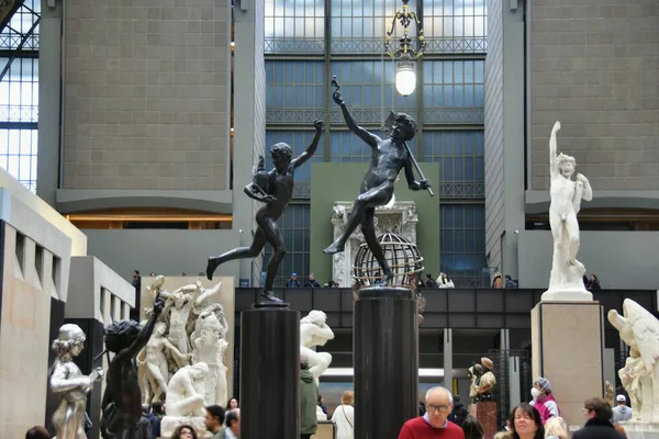 Париж Франция Ноября 2022 Года Интерьер Скульптуры Музее Орсе Париже — стоковое фото