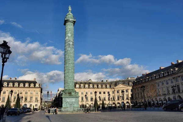 Parigi Francia Gennaio 2023 Lussuosa Piazza Nella Giornata Nuvolosa Place — Foto Stock