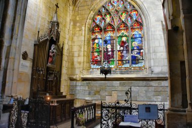 Dieppe, Fransa - 10 Ocak 2023: Dieppe, Fransa 'daki St. Jacques Kilisesi. 