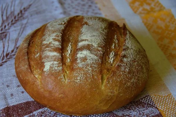 Taze Ekmeğin Yakın Plan Görüntüsü — Stok fotoğraf
