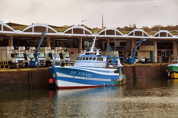 Dieppe France January 2021 Fishing Boats Harbor Dieppe Fishing Port — Stock Photo, Image