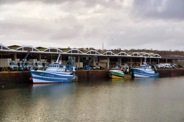 Dieppe France January 2021 Fishing Boats Harbor Dieppe Fishing Port — Stock Photo, Image