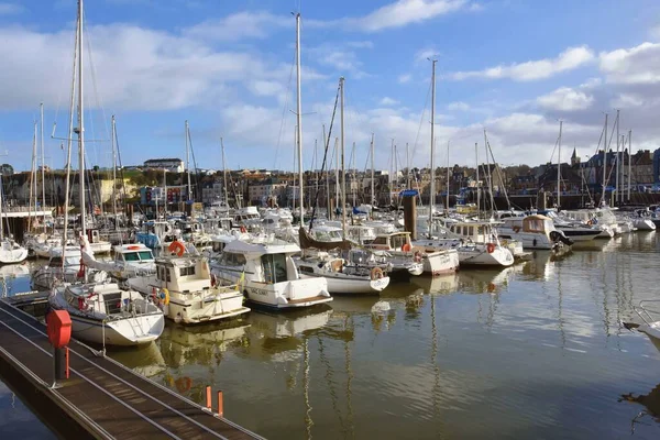 Dieppe Frankreich Januar 2023 Boote Hafen Von Dieppe Fischereihafen Der — Stockfoto