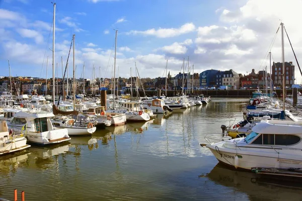 Dieppe France January 2023 Boats Harbour Dieppe Fishing Port Normandy — Stock Photo, Image