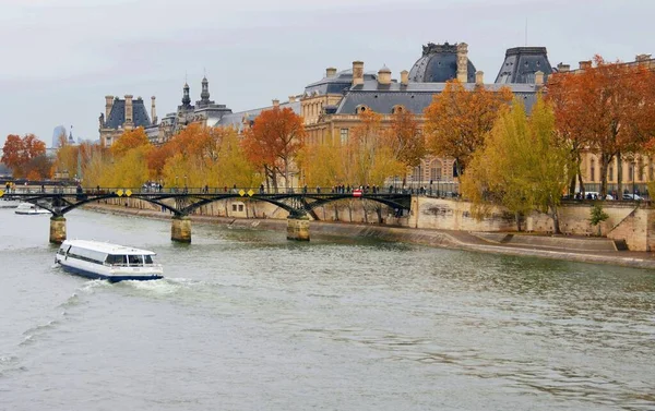 Paris France November Scenic View Paris City Traveling Cruise Ship — Stock Photo, Image