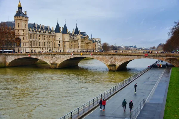Paris France November 2022 Conciergerie Old Medieval Royal Palace Center — Stock Photo, Image