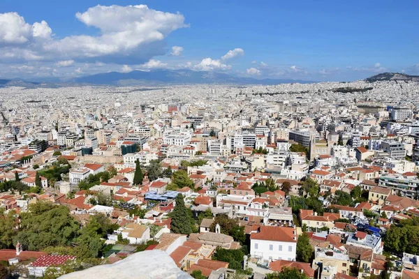 Vue Imprenable Athènes Depuis Colline Acropole Athènes Région Attique Grèce — Photo