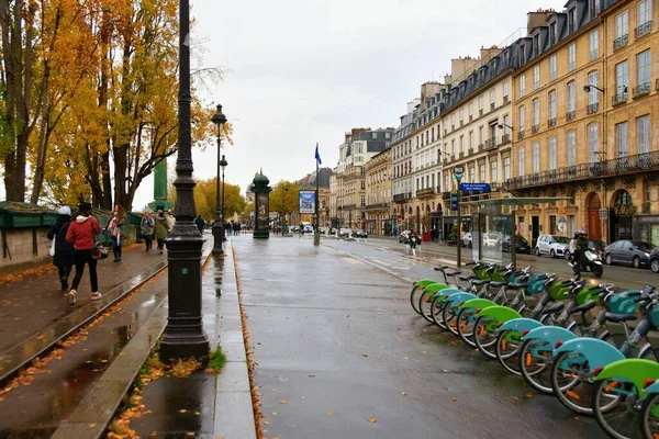 Париж Франция Ноября 2022 Года Красивая Парижская Улица Вечной Архитектурой — стоковое фото