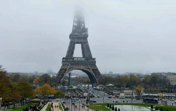 Paryż Francja Listopada Malowniczy Widok Wieżę Eiffla Paryżu — Zdjęcie stockowe