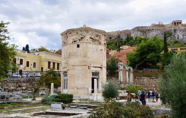 stock image Athens, Greece, October 18, 2021: Remains of the Roman Agora and Tower of the Winds in Athens, Greece.