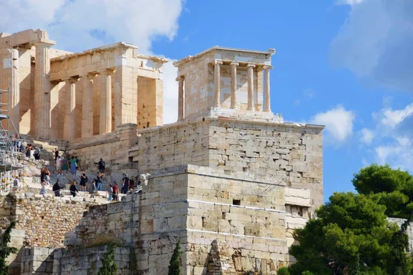 Athena Nike Temploma Egy Templom Athén Akropoliszán Görögország — Stock Fotó