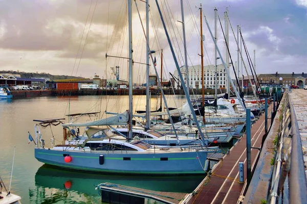 Dieppe France January 2023 Boats Harbour Dieppe Fishing Port Normandy — Stock Photo, Image