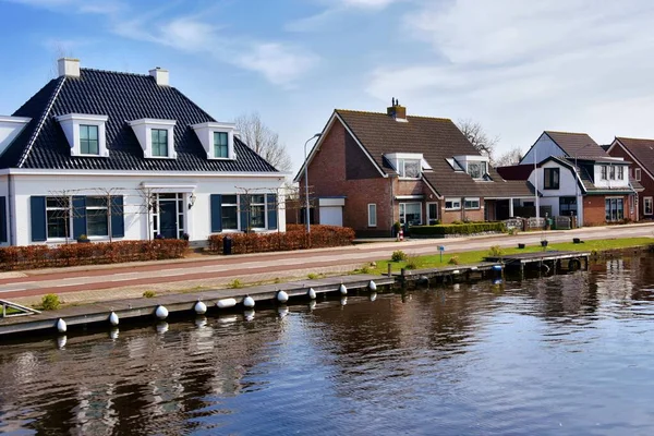 Европа Нидерланды Северная Голландия Апреля 2023 Вид Традиционные Голландские Здания — стоковое фото