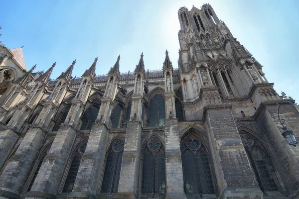 Reims Francia Giugno 2023 Cattedrale Notre Dame Reims Monumento Una — Foto Stock